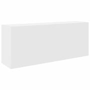 Vetonek Élément mural de salle de bain en dérivé du bois blanc 100x25x40 cm