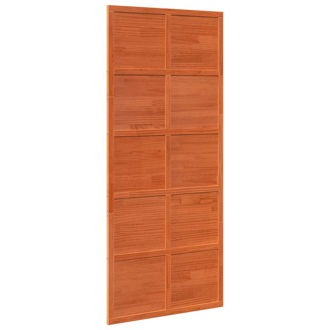 Puerta Corrediza Marrón Cera 90 x 208 cm Madera de Pino Maciza