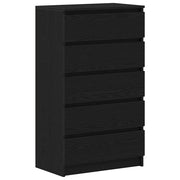 Vetonek Commode en contreplaqué de chêne noir 60x36x103 cm