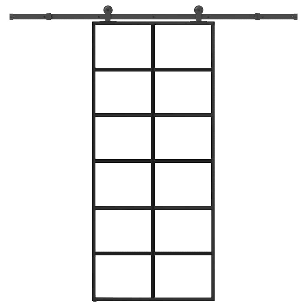 Puerta Corredera Vidrio ESG Aluminio 90x205 cm