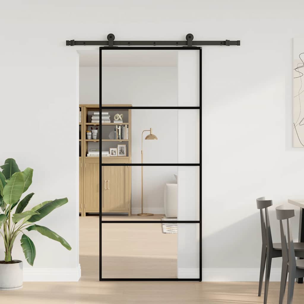 Puerta Corredera Vidrio ESG Aluminio 90x205 cm