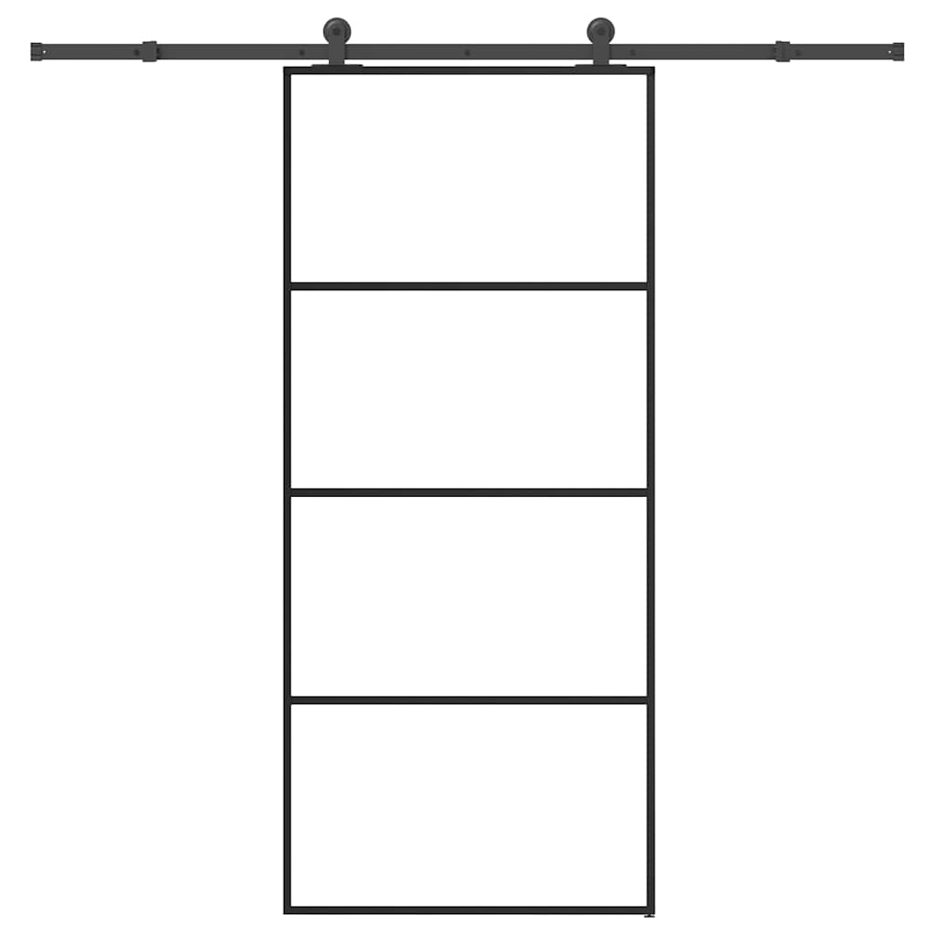 Puerta Corredera Vidrio ESG Aluminio 90x205 cm