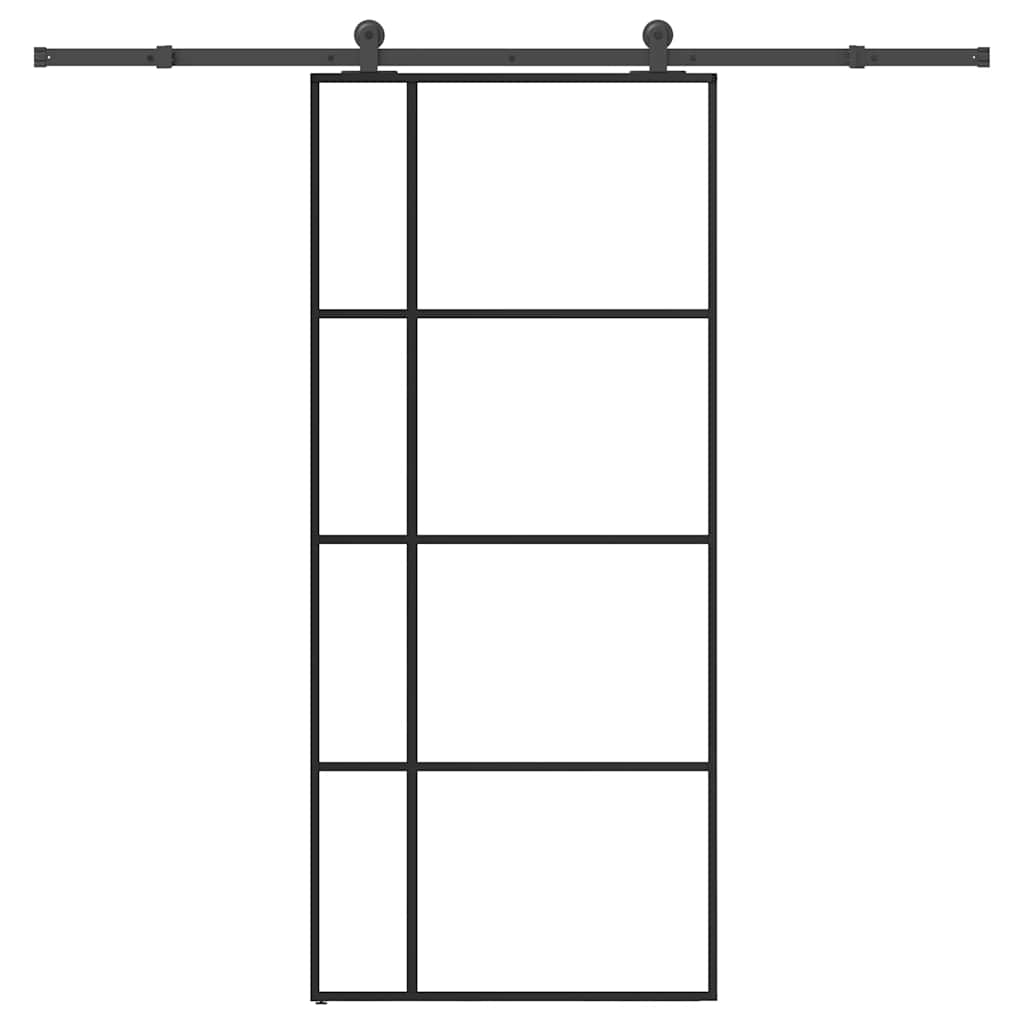 Puerta Corredera Vidrio ESG Aluminio 90x205 cm