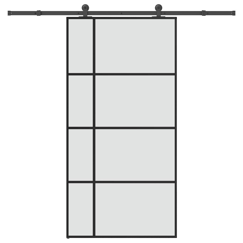 Porte coulissante en verre ESG aluminium 102,5x205 cm 