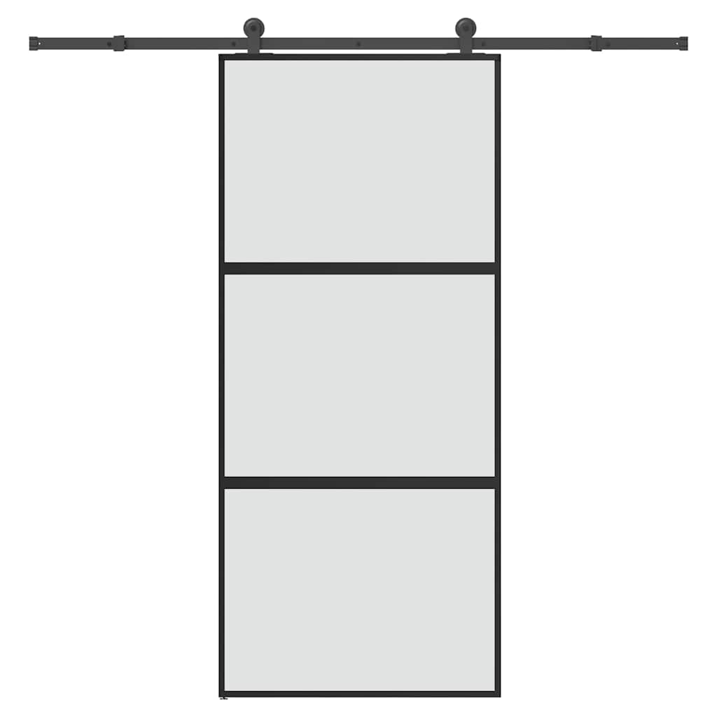 Puerta Corredera Vidrio Templado Aluminio 90x205cm