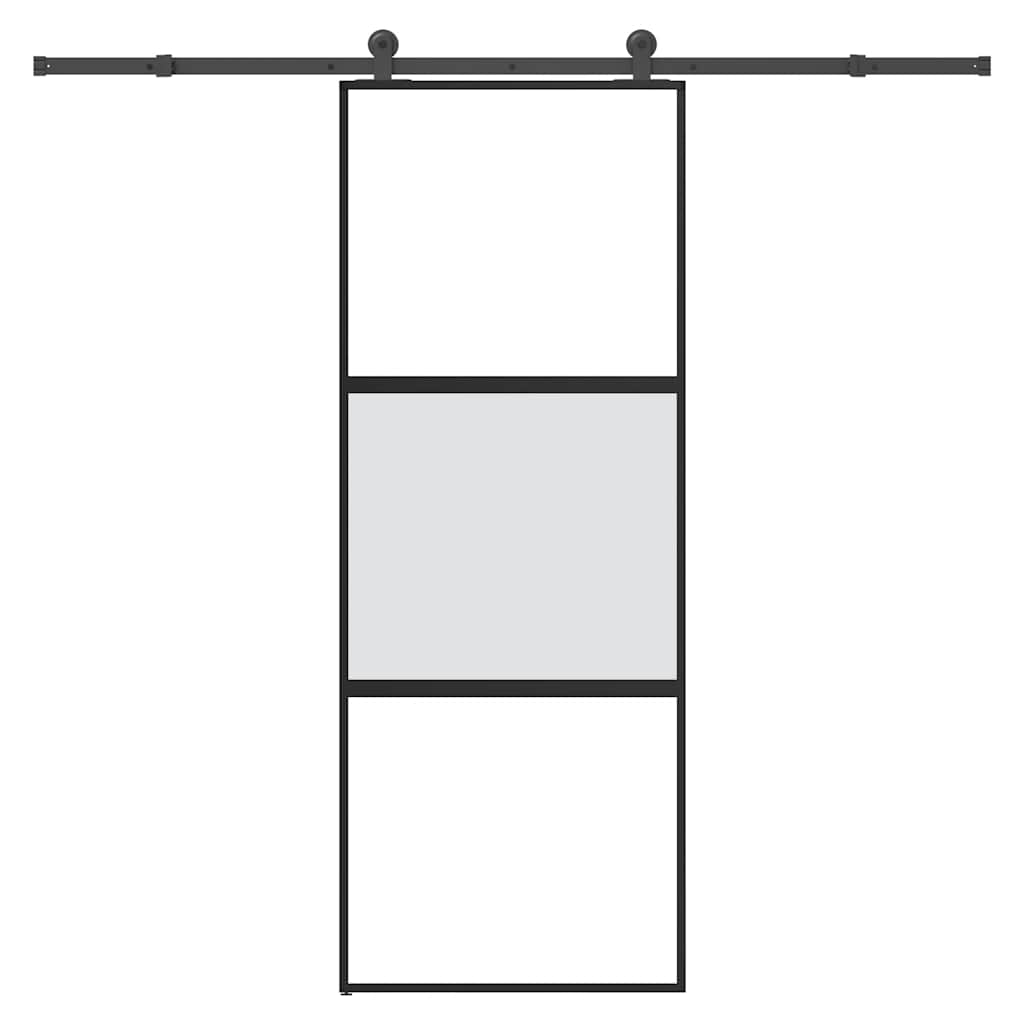 Puerta Corredera Vidrio Templado Aluminio 76x205cm