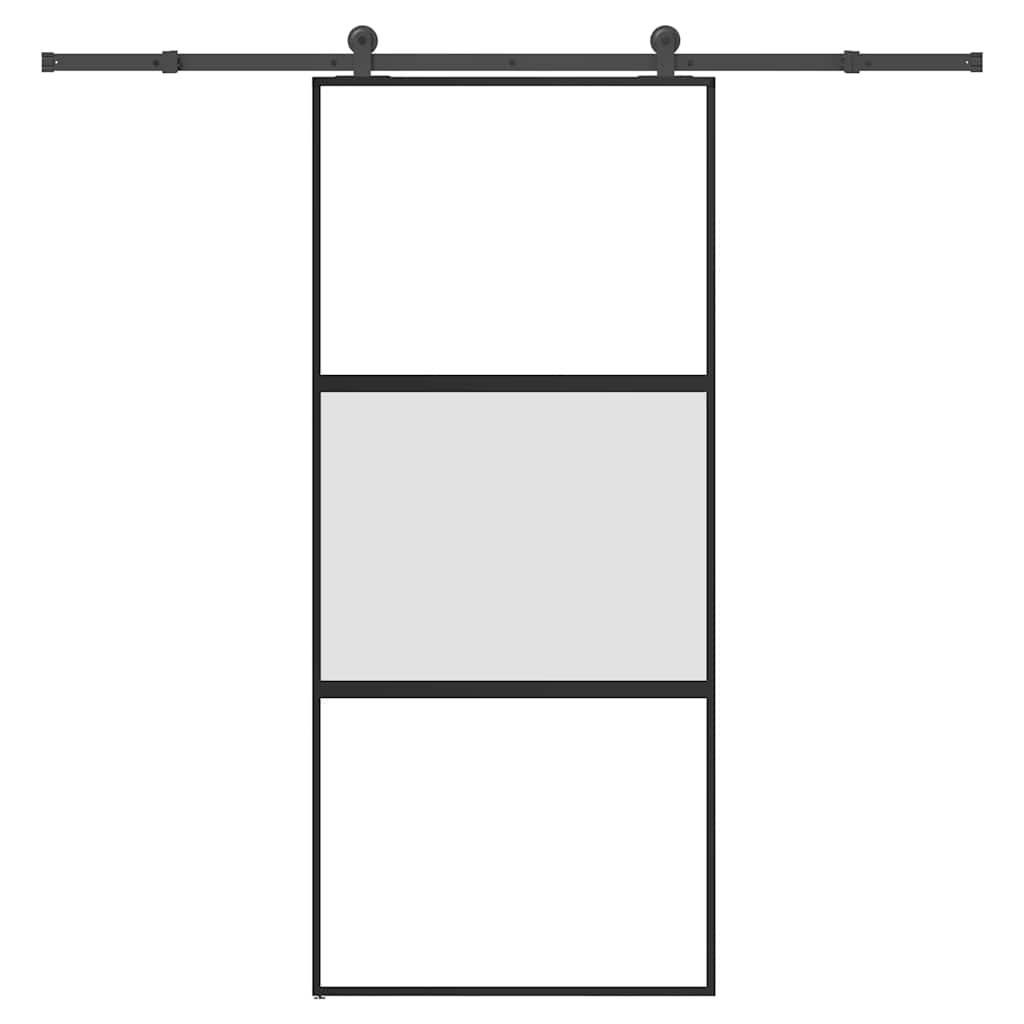 Puerta Corredera Vidrio Templado Aluminio 90x205cm