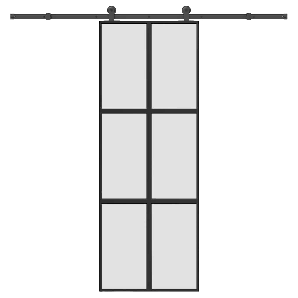 Puerta Corredera Vidrio Templado Aluminio 76x205cm