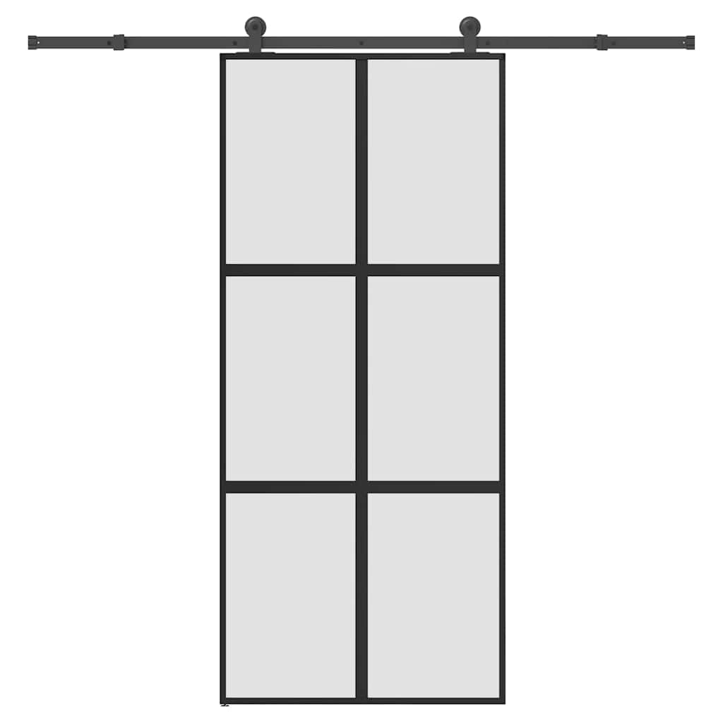 Puerta Corredera Vidrio Templado Aluminio 90x205cm