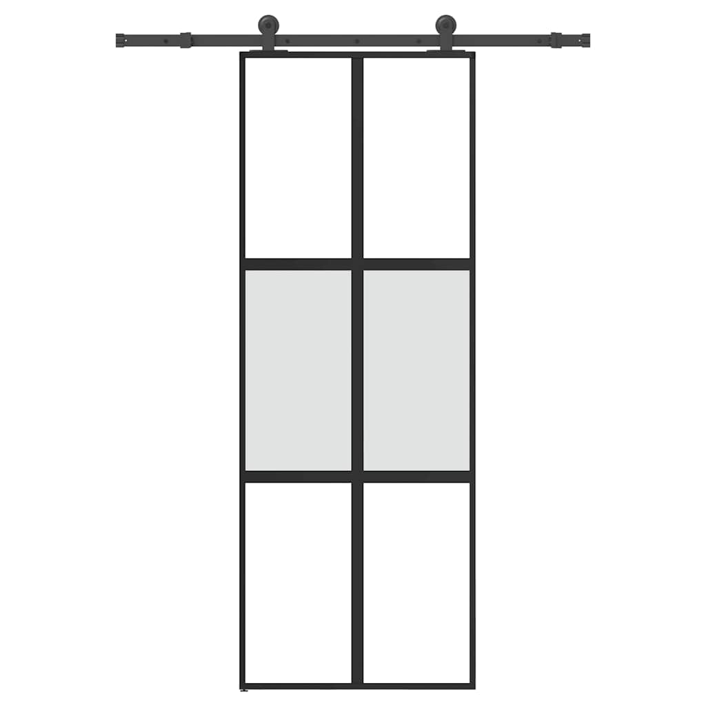 Puerta Corredera Vidrio Templado Aluminio 76x205cm