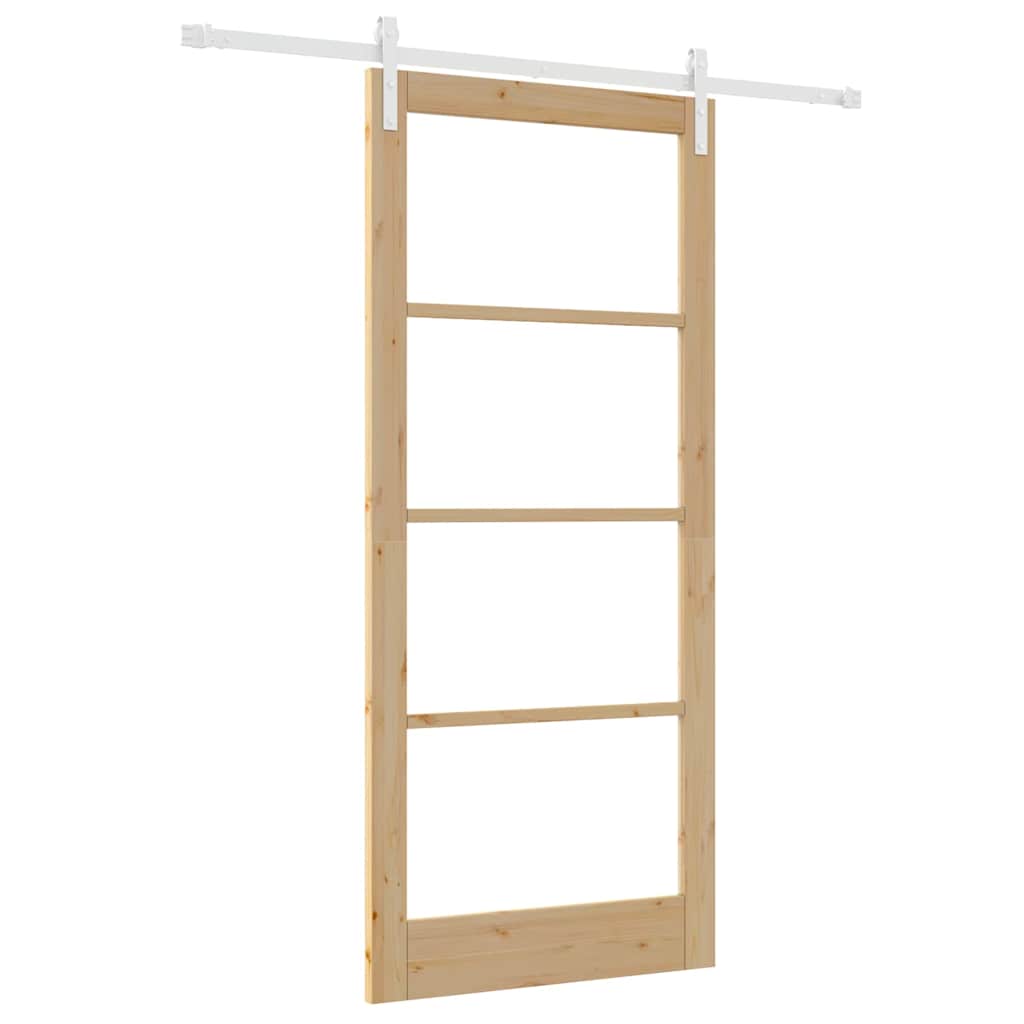 Porte coulissante naturelle 93 x 211 cm 