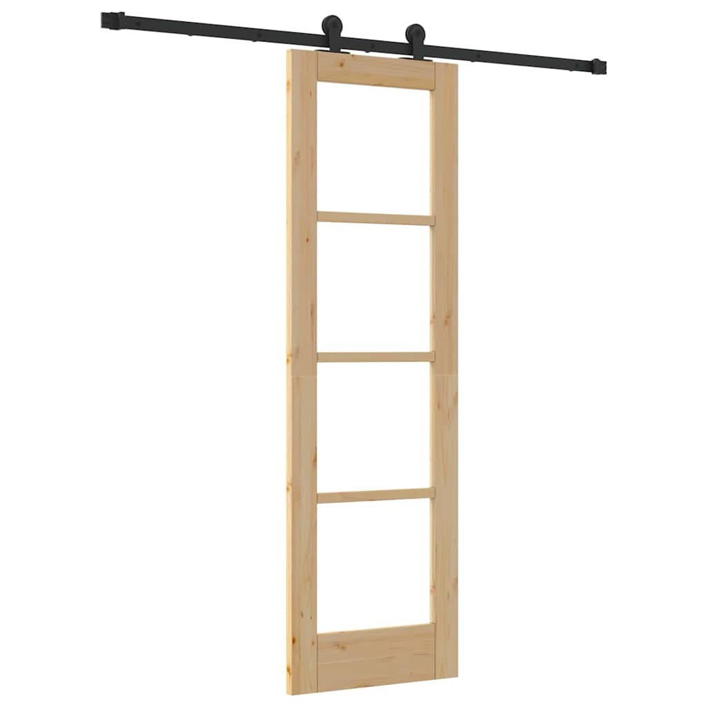 Porte coulissante ORKDAL naturelle et noire 61 x 198,5 cm 
