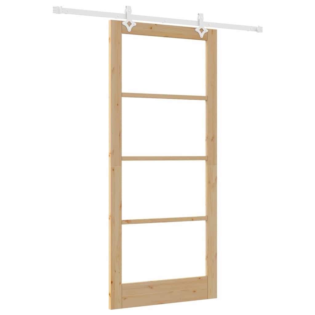 Porte coulissante naturelle 93 x 211 cm 