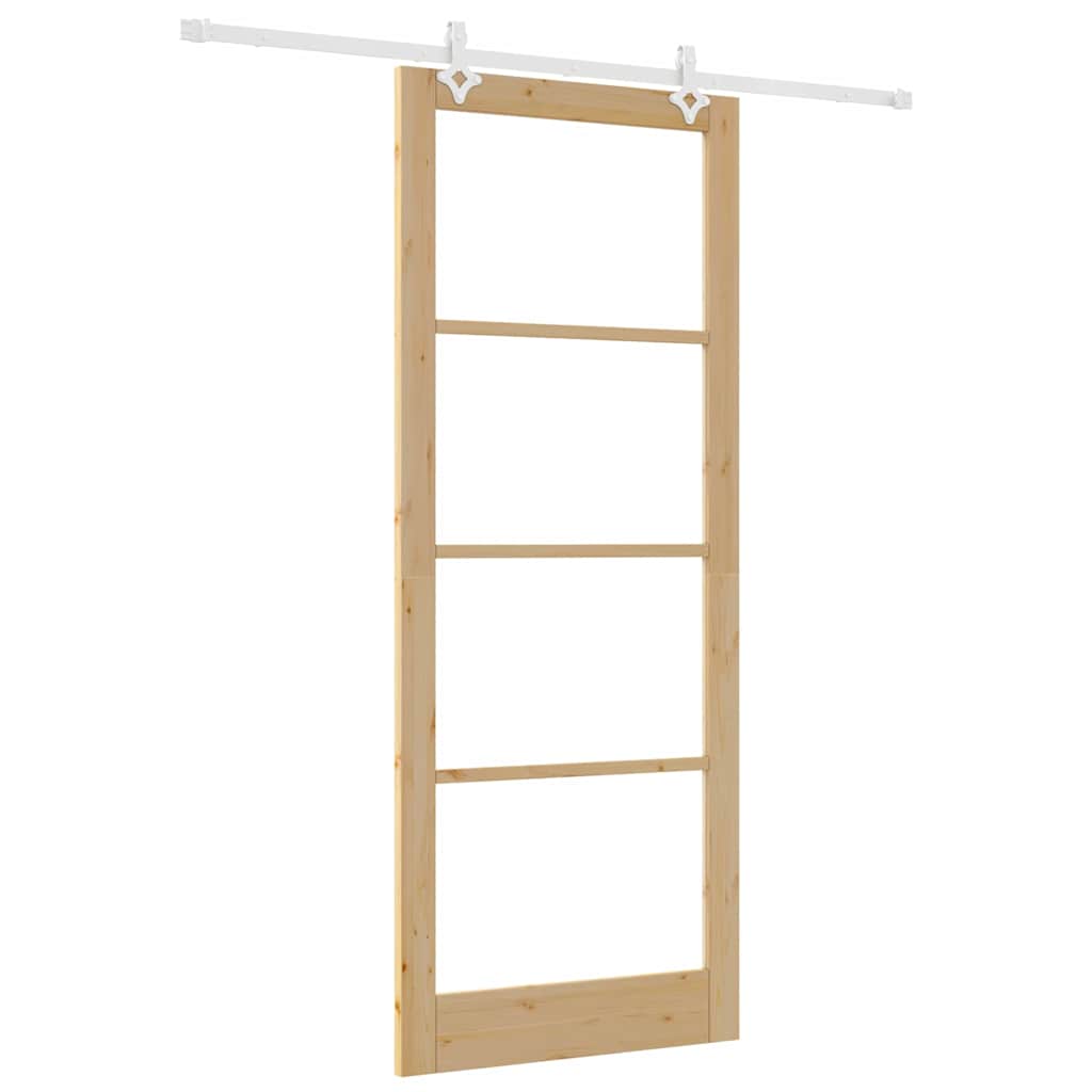 Porte coulissante naturelle 93 x 232 cm 