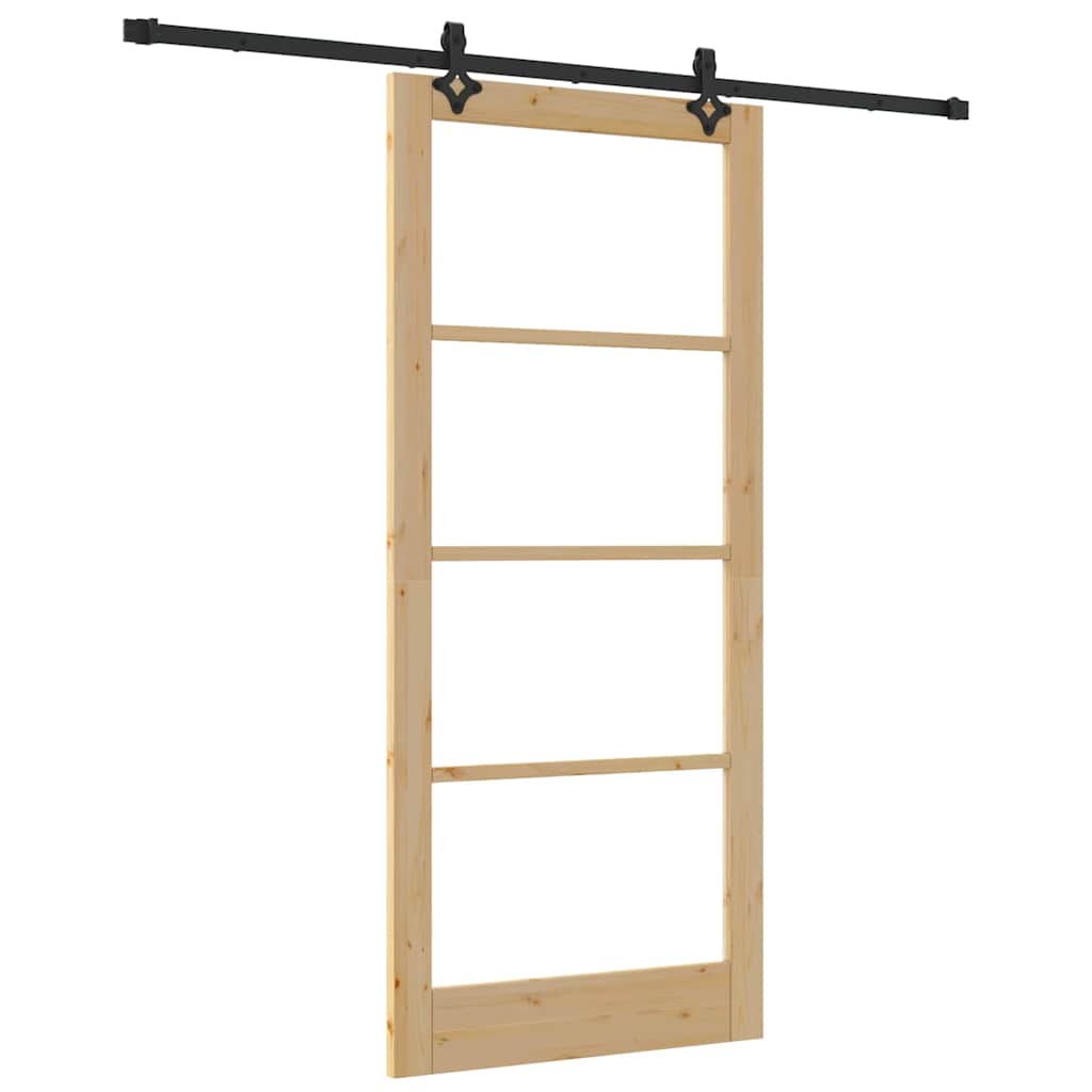 Porte coulissante naturelle 93 x 211 cm 