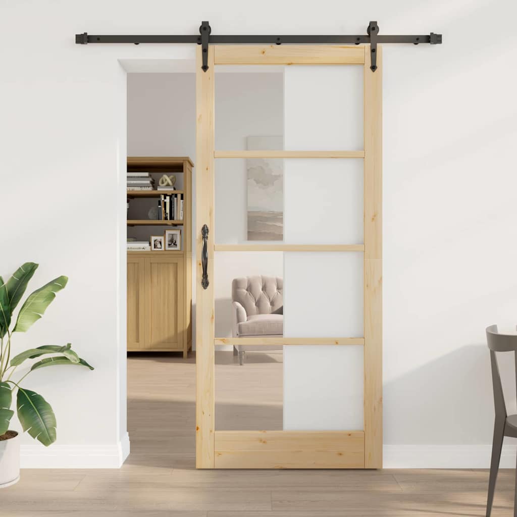 Porte coulissante naturelle 93 x 211 cm 