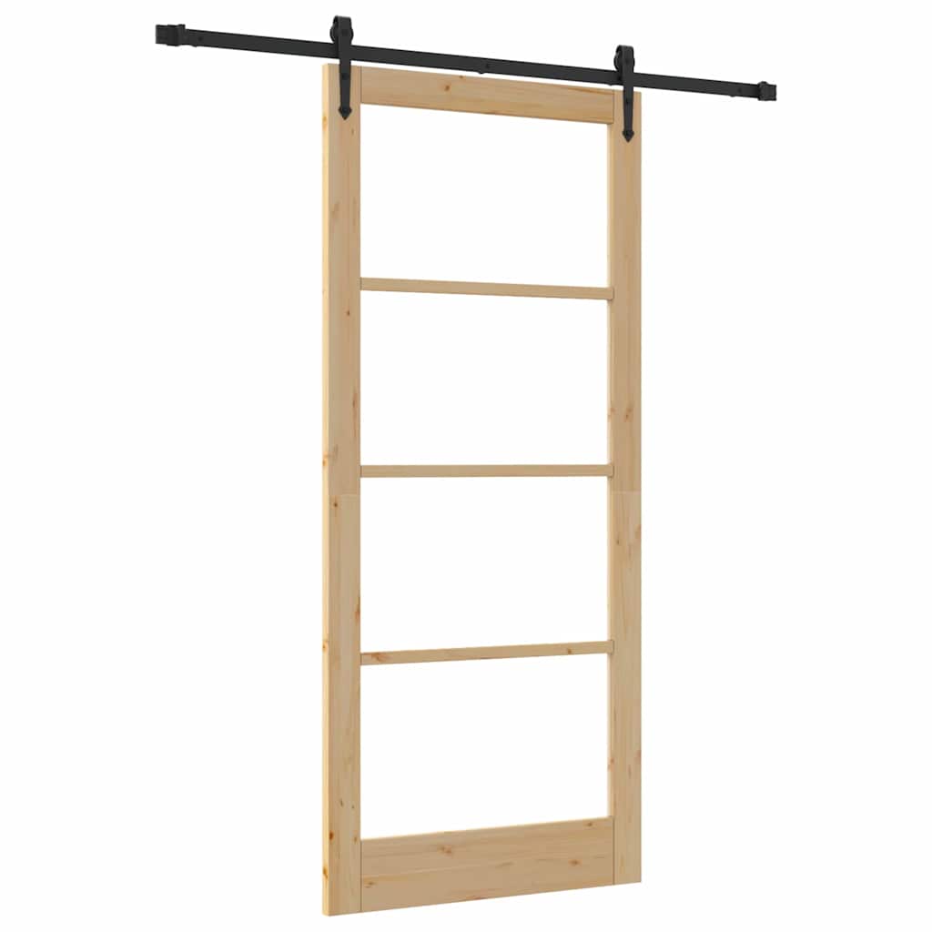 Porte coulissante naturelle 93 x 211 cm 