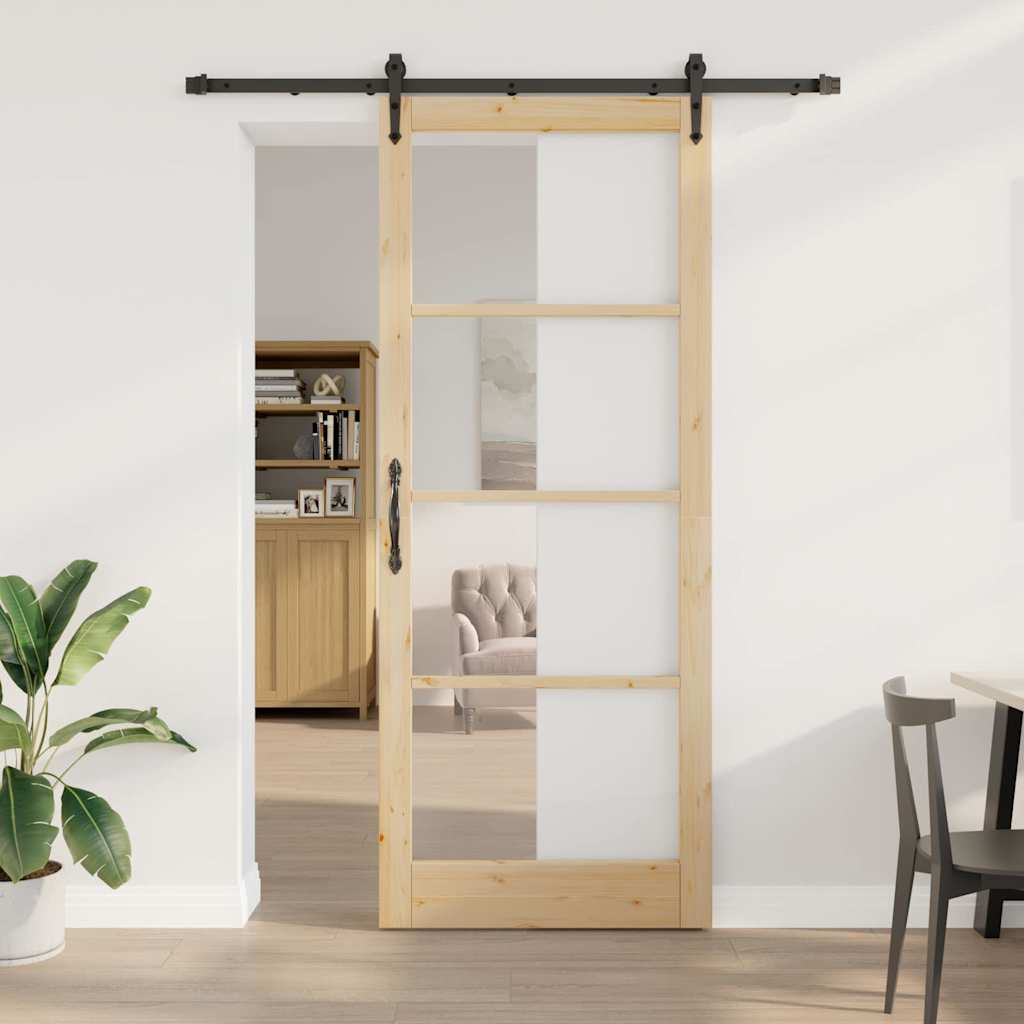 Porte coulissante naturelle 93 x 232 cm 