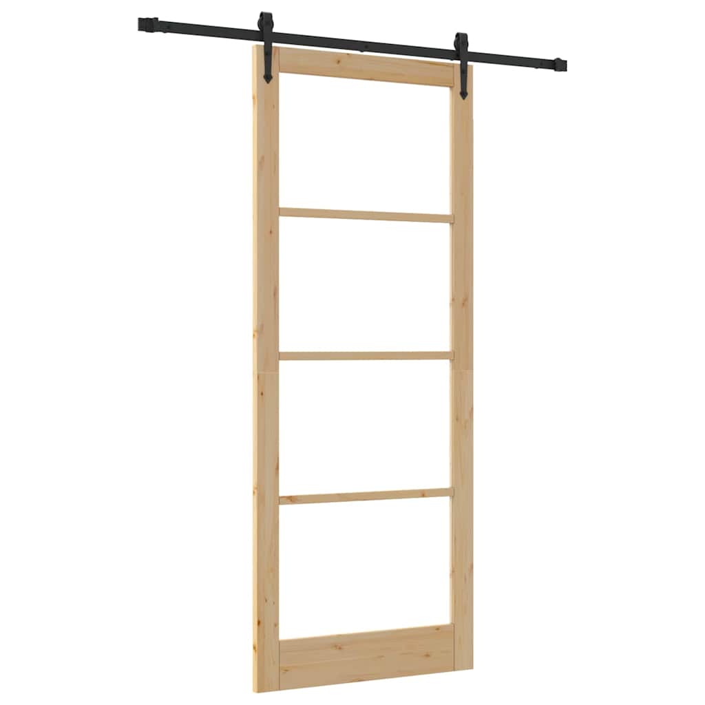 Porte coulissante naturelle 93 x 232 cm 