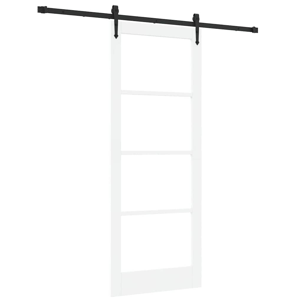 Porte coulissante et noire 83 x 211 cm 