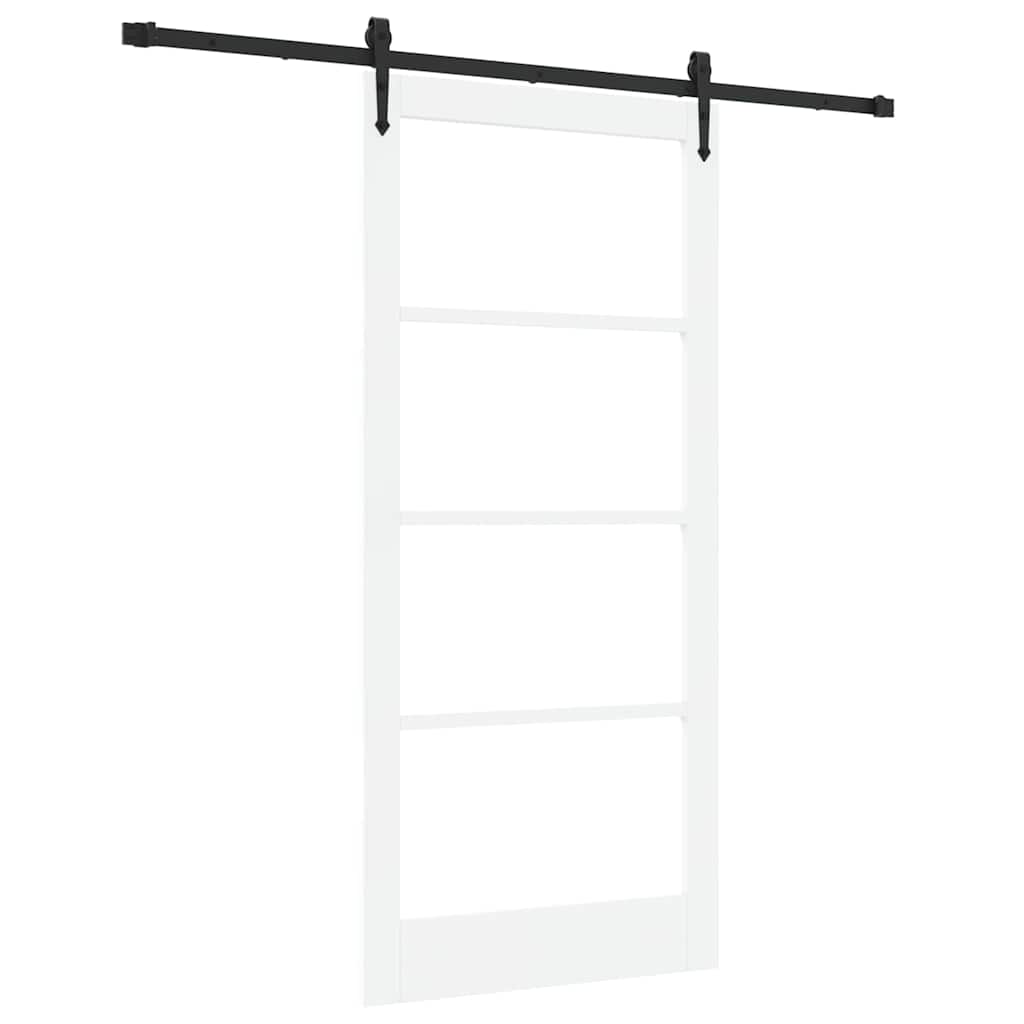 Porte coulissante noire 93 x 202 cm 