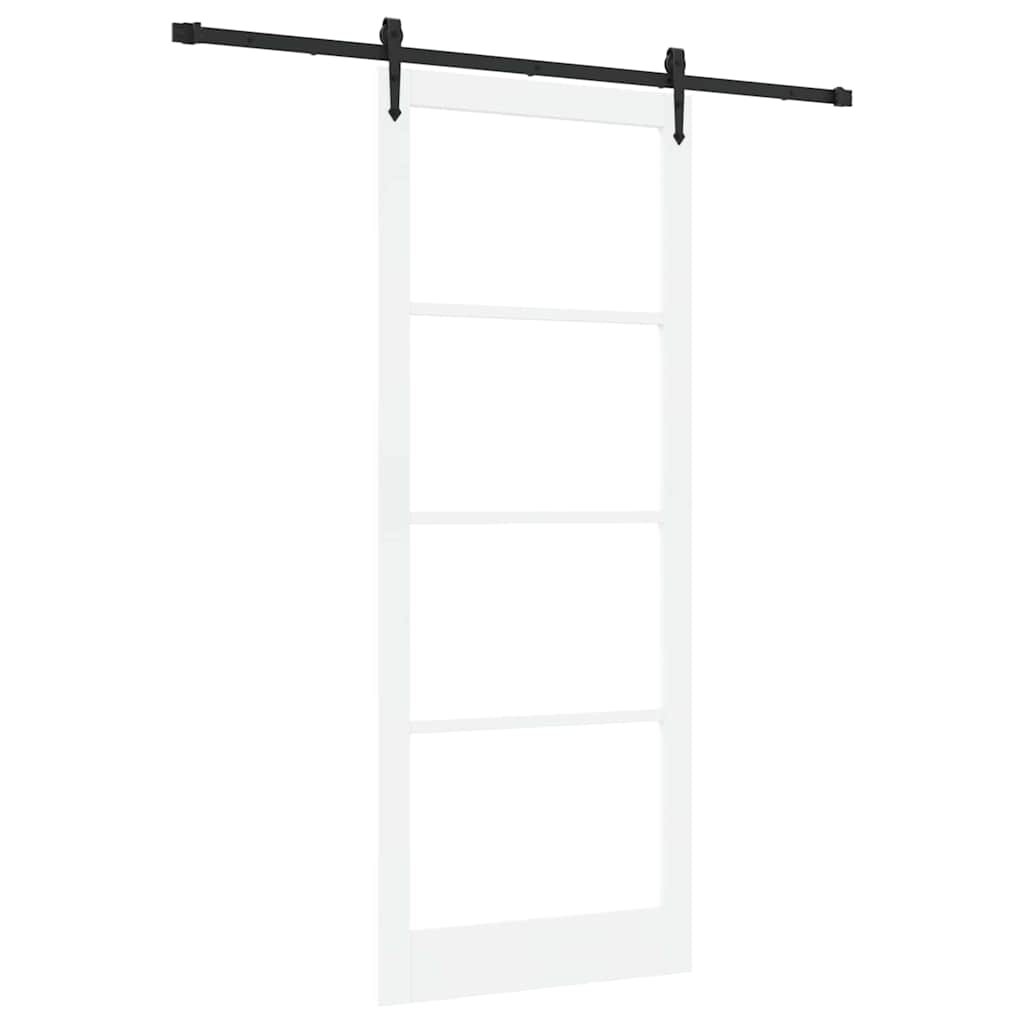 Porte coulissante noire 93 x 232 cm 