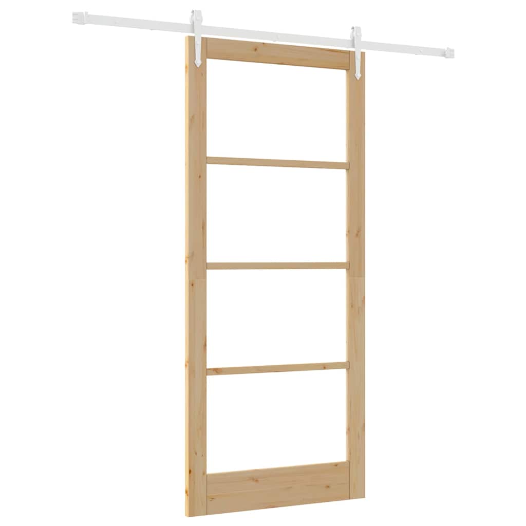 Porte coulissante naturelle 93 x 211 cm 