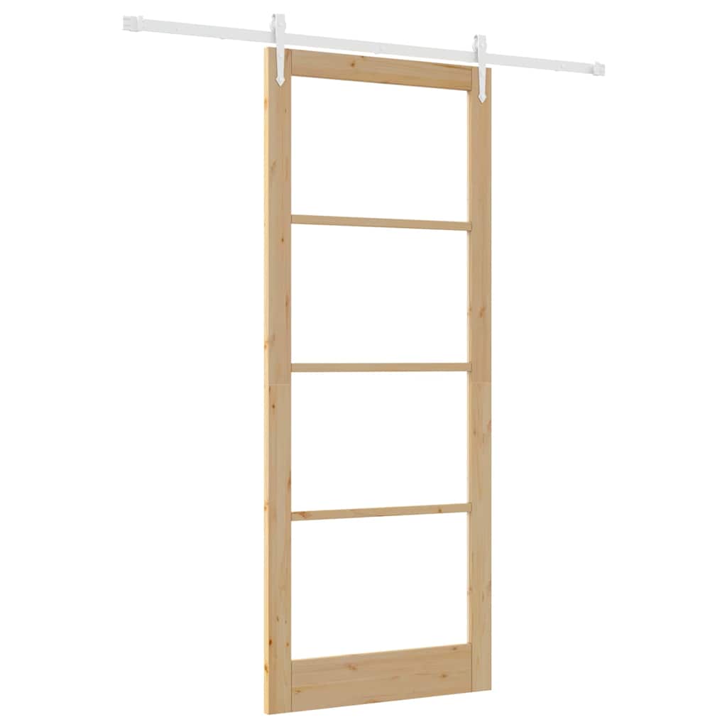 Porte coulissante naturelle 93 x 232 cm 