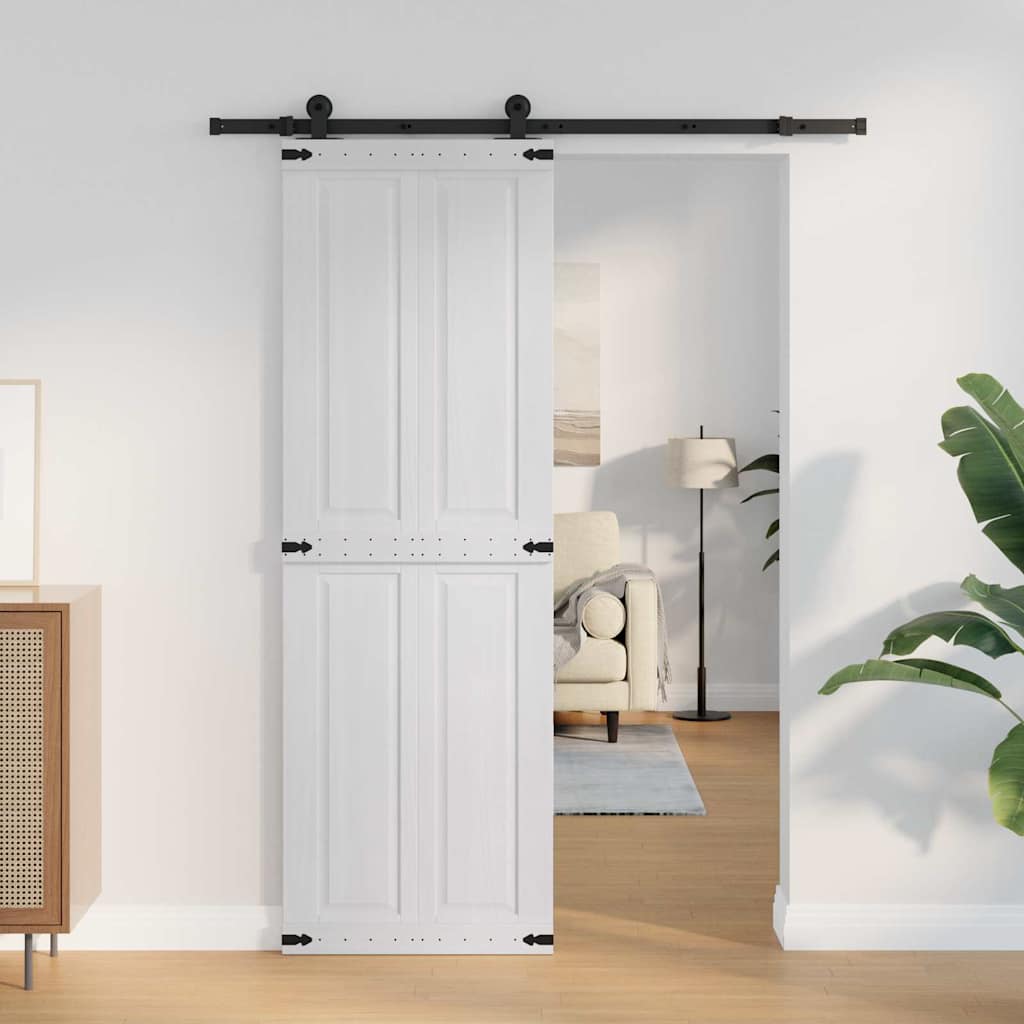 Porte coulissante Corona 70 x 210 cm en bois de pin massif 