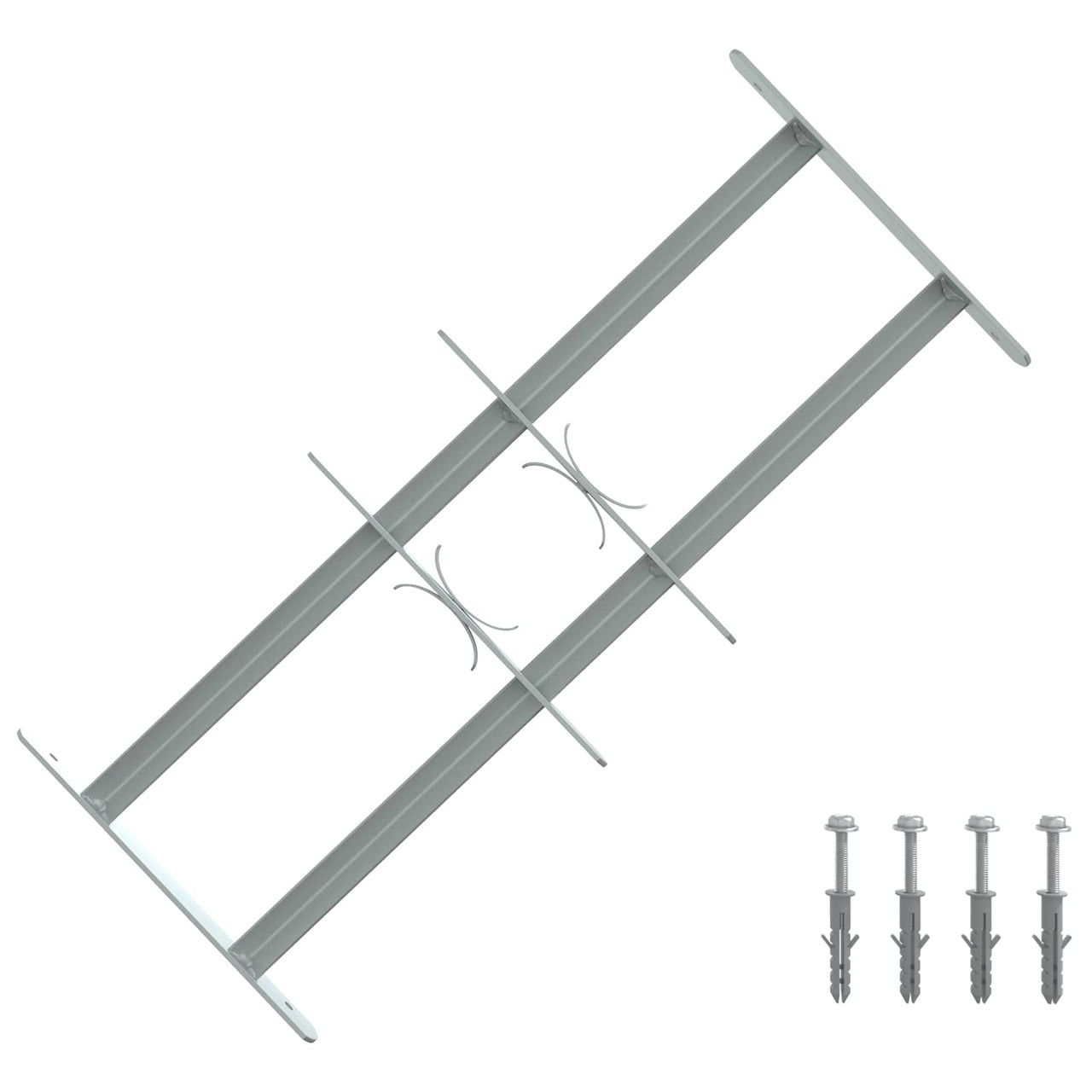 Rejilla de Seguridad para Ventanas con 2 Barras Cruzadas 3 pcs