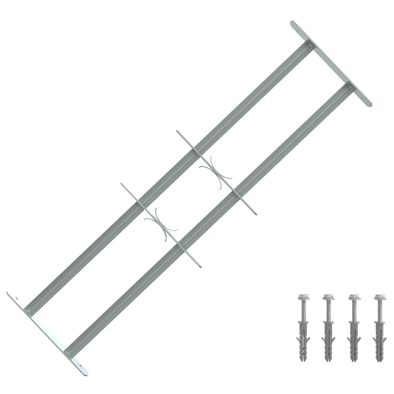 Rejilla de Seguridad para Ventanas con 2 Barras Cruzadas 3 pcs