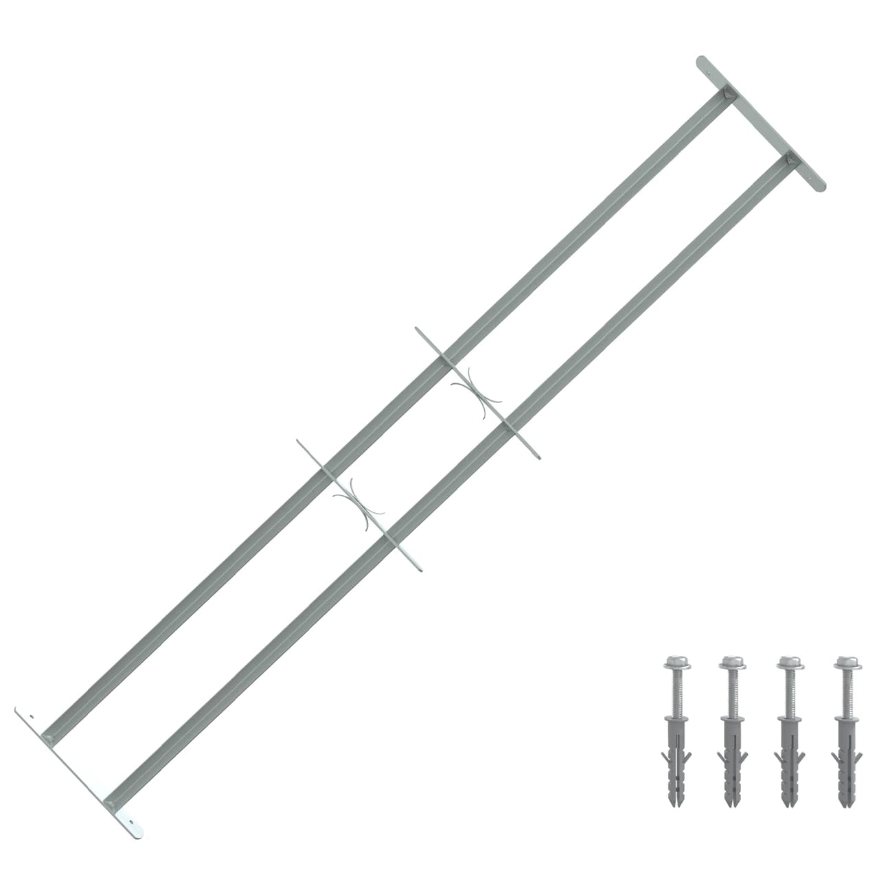 Rejilla de Seguridad para Ventanas con 2 Barras Cruzadas 3 pcs