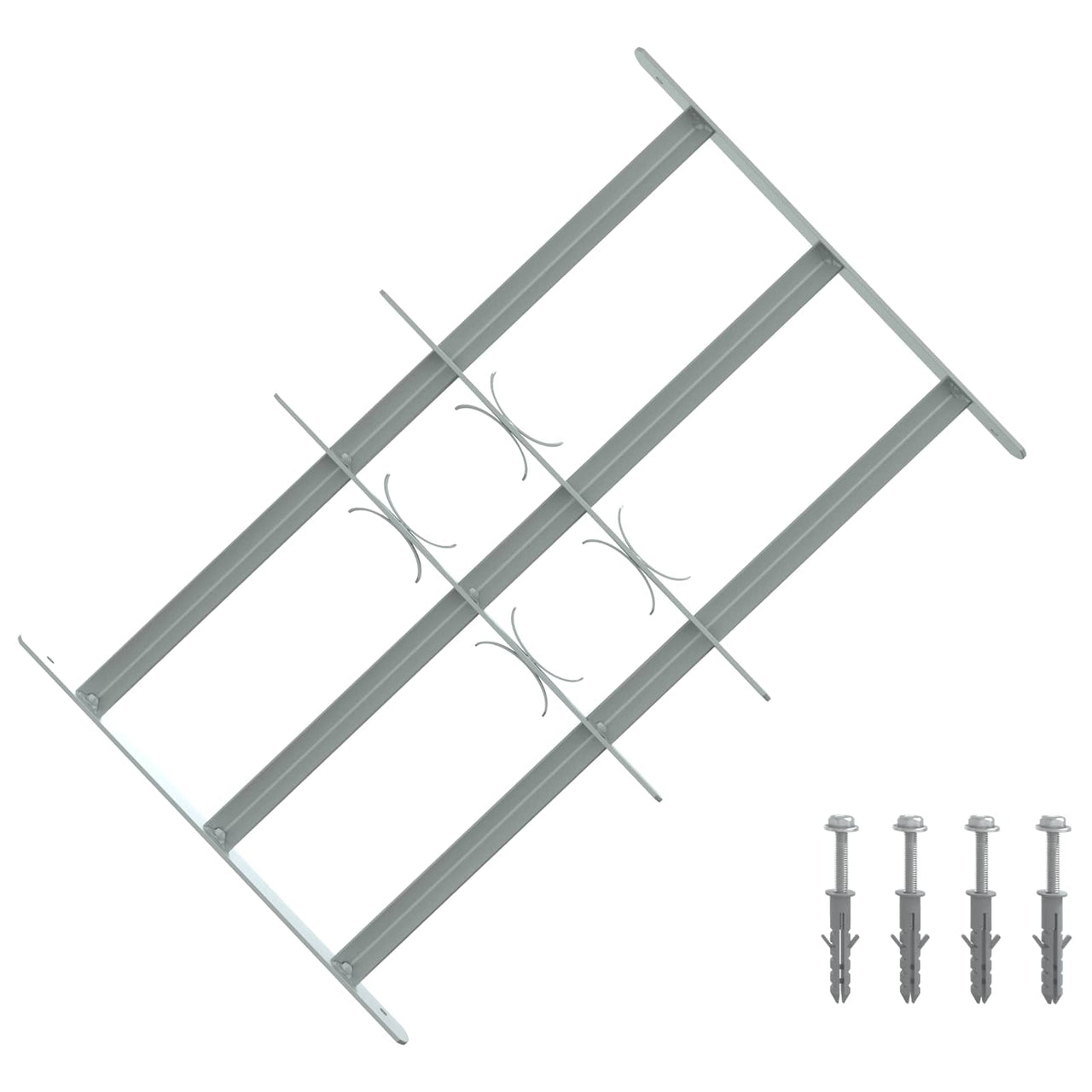Grille de sécurité pour fenêtres avec 3 barres 3 pcs 430-740 mm 