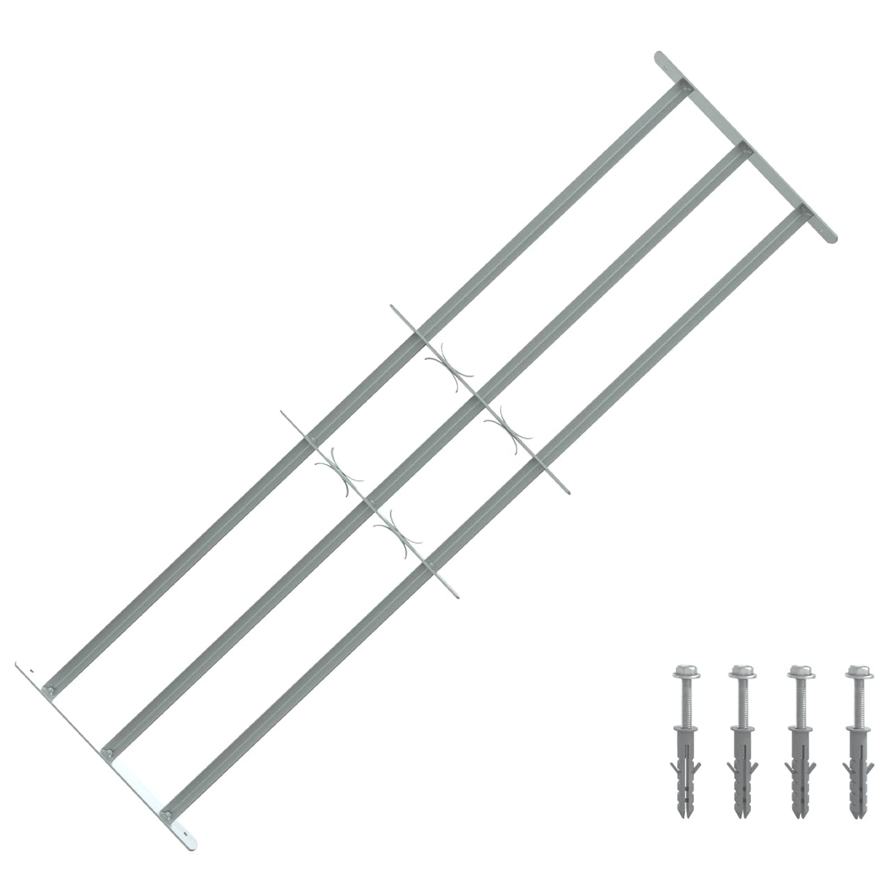 Grille de sécurité pour fenêtres avec 3 barres 3 pcs 