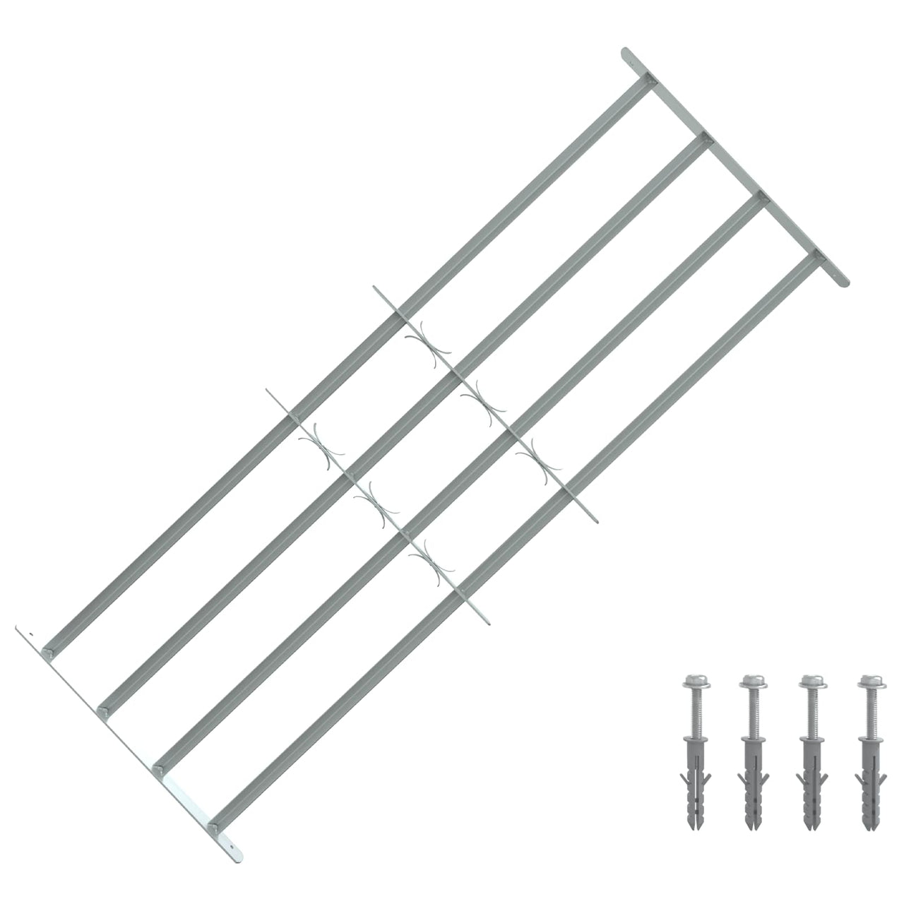 Grille de sécurité pour fenêtres avec 4 barres transversales 