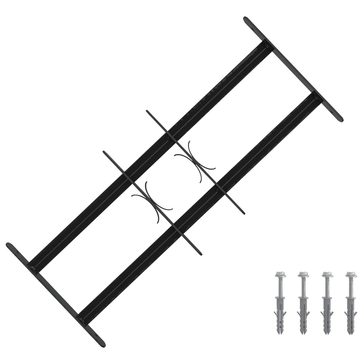 Grille de sécurité pour fenêtres avec 2 barres transversales 3 pièces 