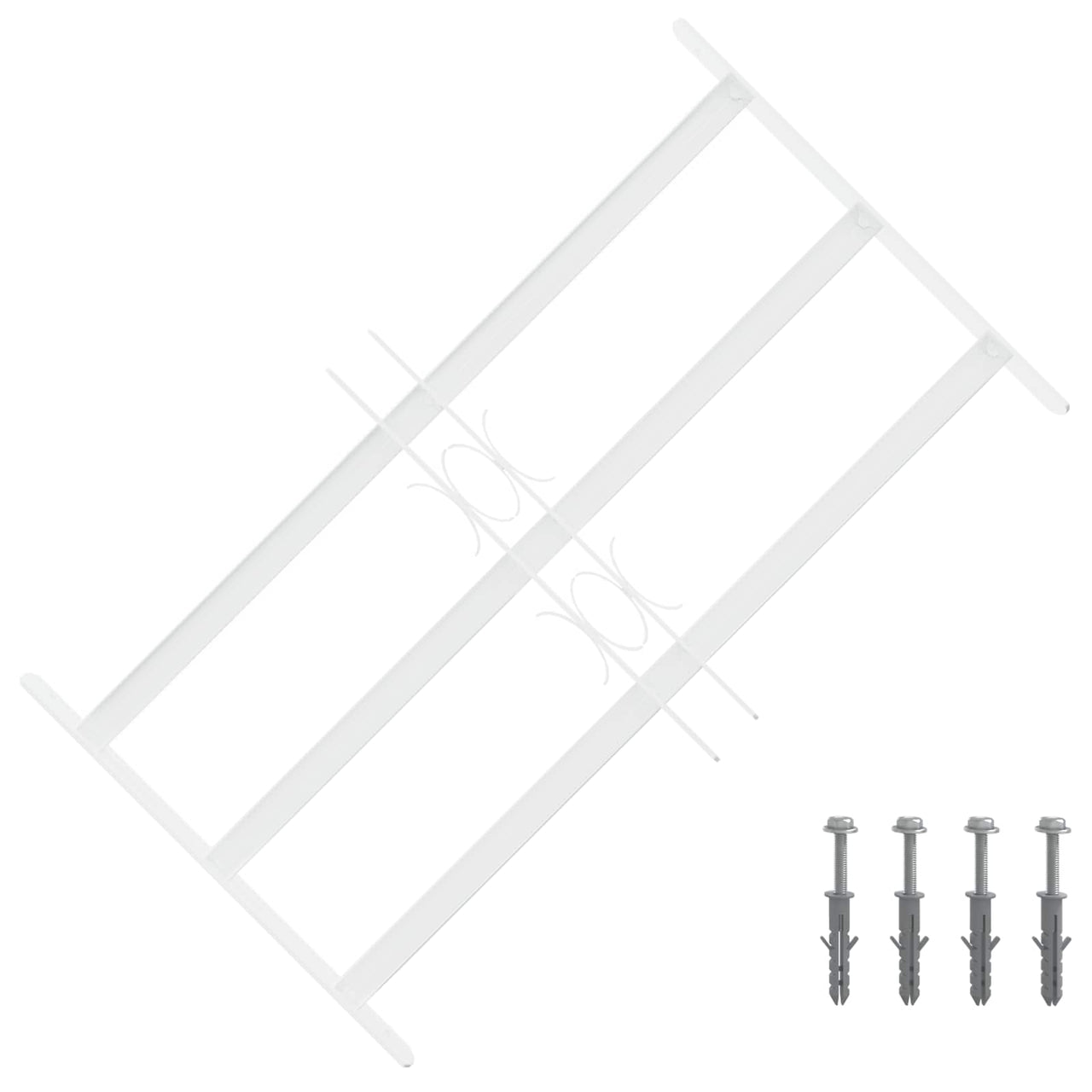 Reja de Seguridad para Ventanas con 3 Barandas 43-74 cm