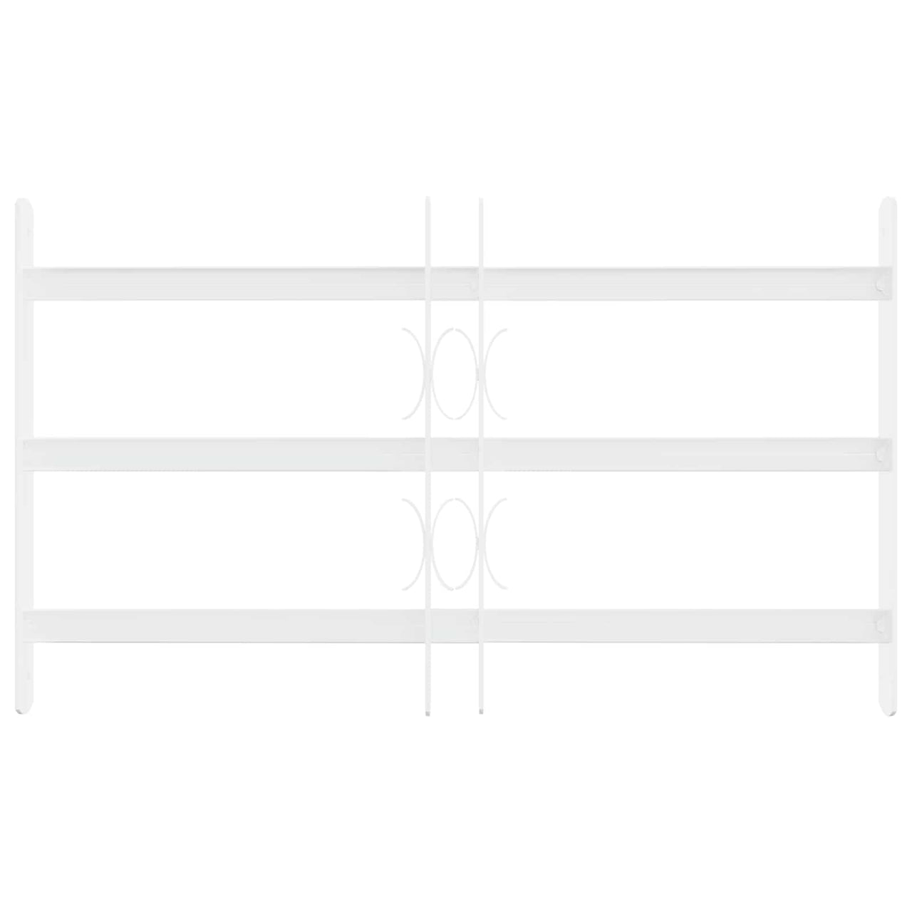 Reja de Seguridad para Ventanas con 3 Barandas 43-74 cm