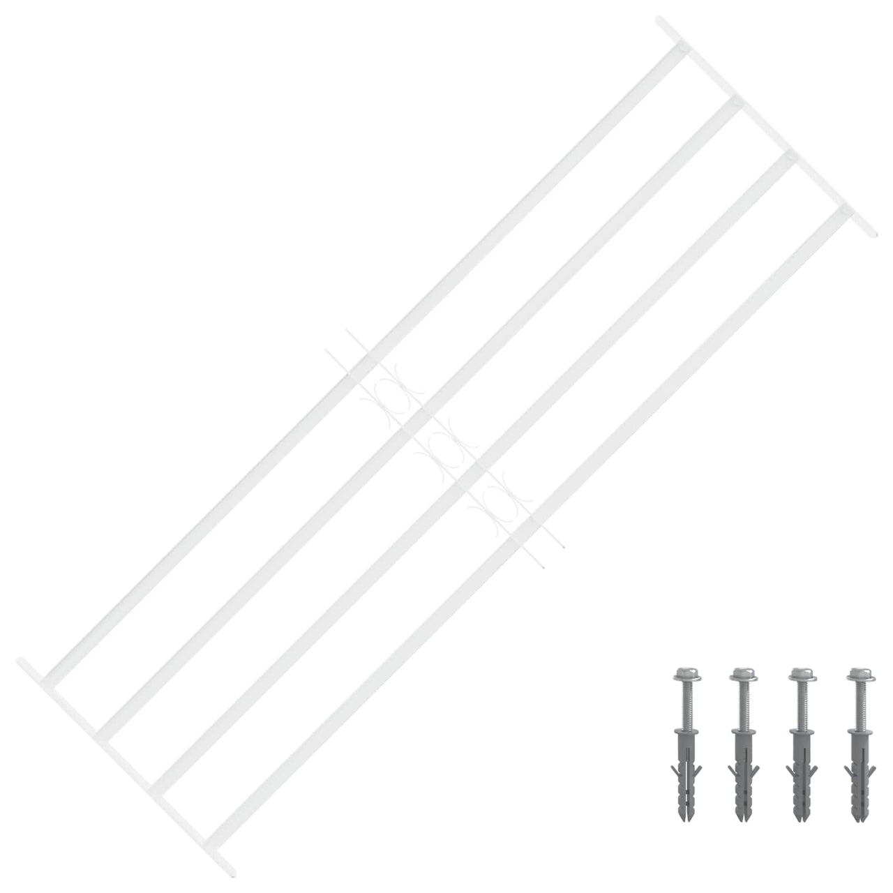 Reja de Seguridad para Ventanas con 4 Barras Transversales