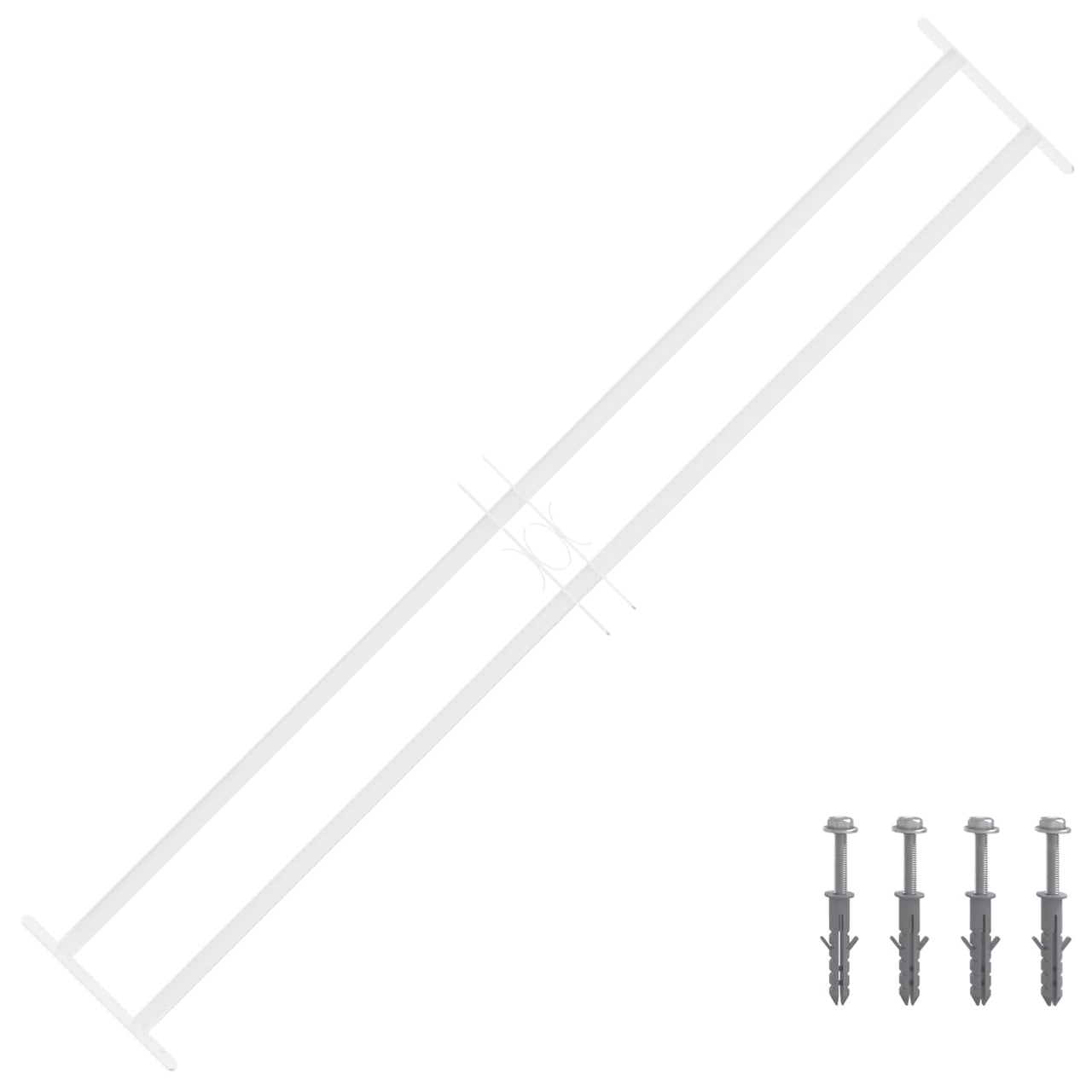 Rejilla de Seguridad para Ventanas con 2 Barras Cruzadas 3 pcs