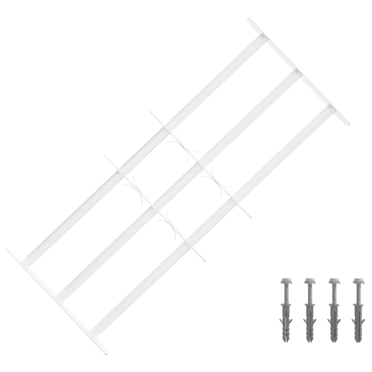 Reja de Seguridad para Ventanas con 3 Barandas 3 pcs 63-114 cm