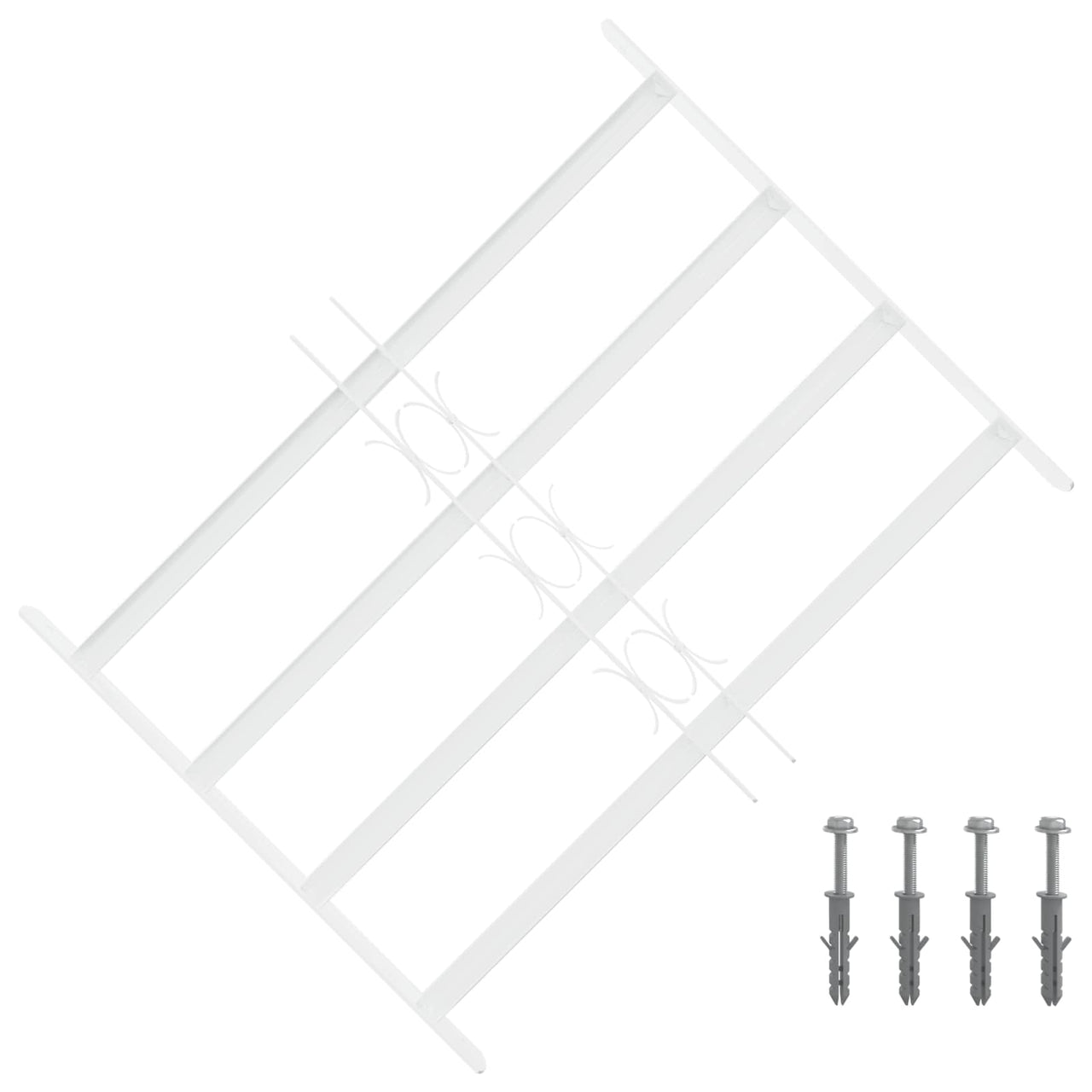 Reja de Seguridad para Ventanas con 4 Barras Transversales