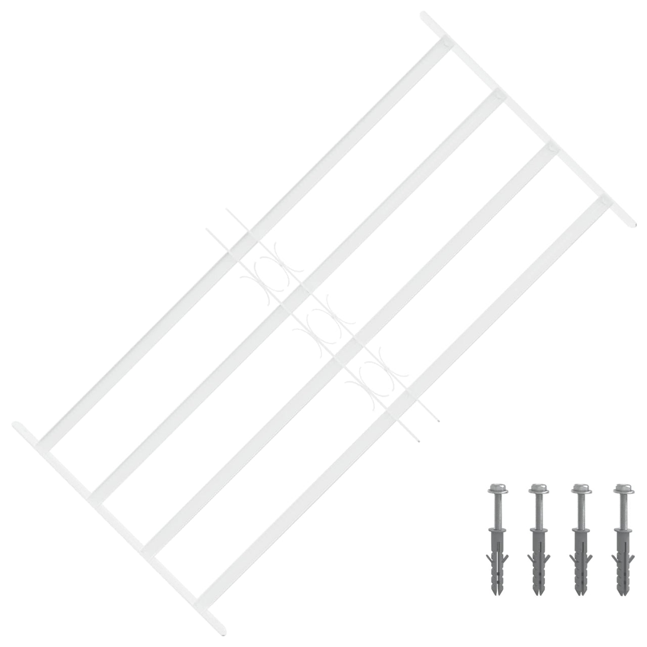 Reja de Seguridad para Ventanas con 4 Barras Transversales
