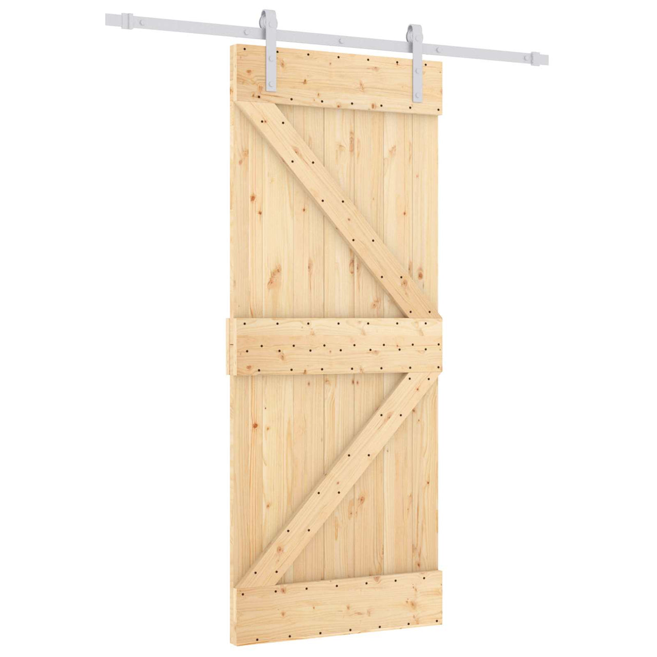 Puerta Corredera Natural y Blanco 85 x 210 cm