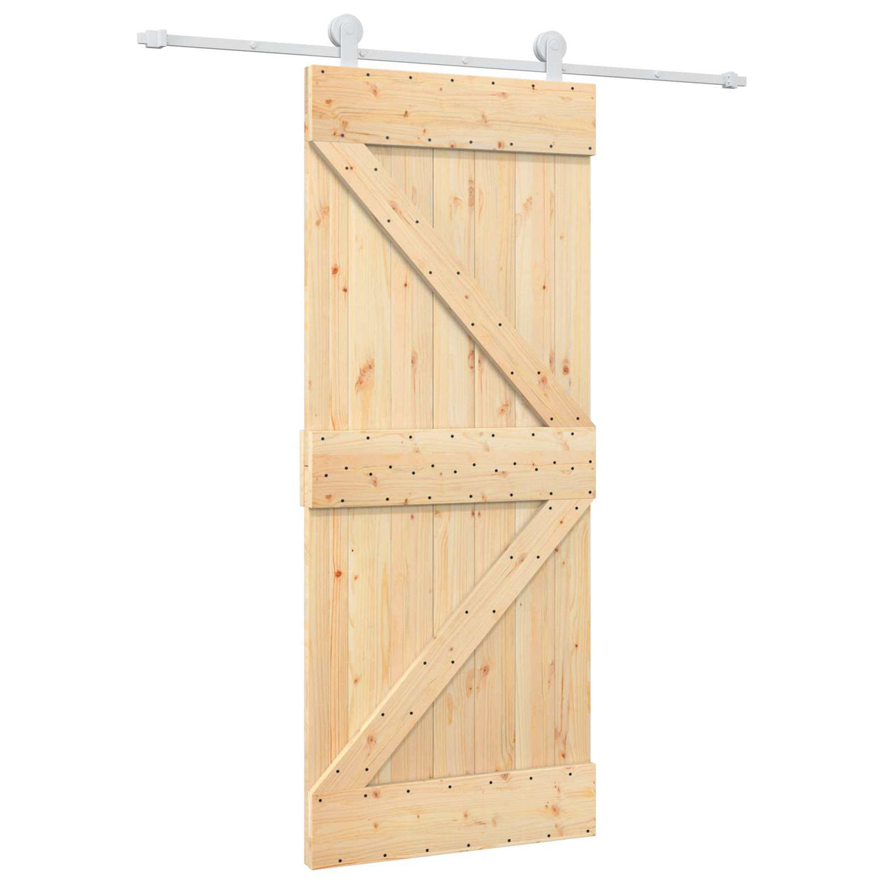 Puerta Corredera Natural y Blanco 85 x 210 cm