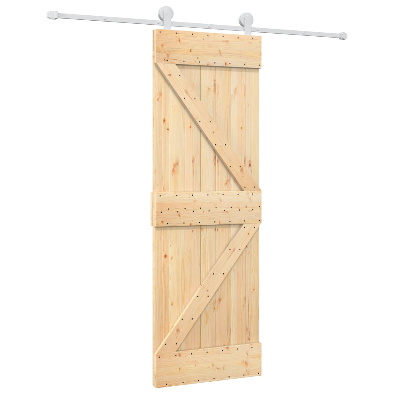 Puerta Corredera Natural y Blanco 70 x 210 cm