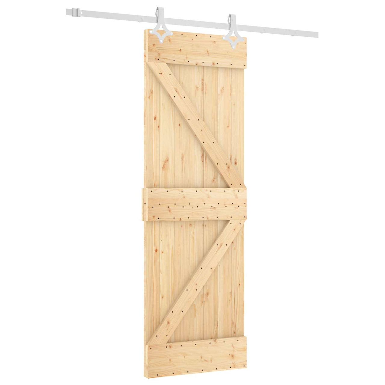Puerta Corredera Natural y Blanco 70 x 210 cm