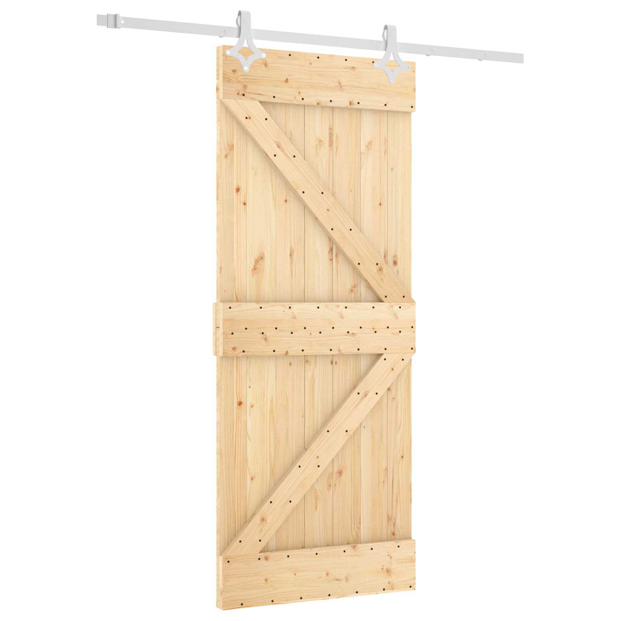 Puerta Corredera Natural y Blanco 85 x 210 cm