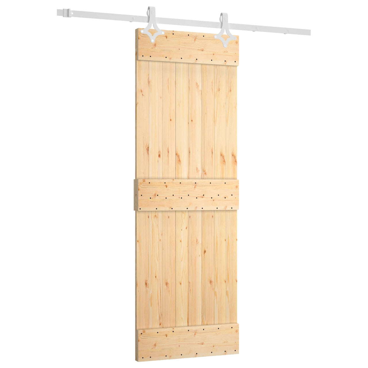 Puerta Corredera Natural y Blanco 70 x 210 cm