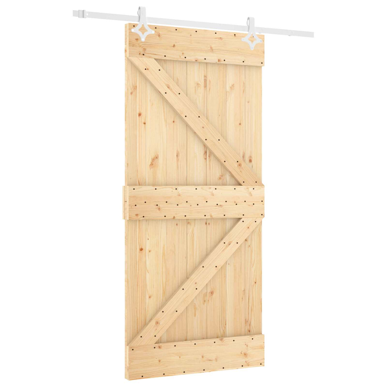 Puerta Corredera Natural y Blanco 100 x 210 cm